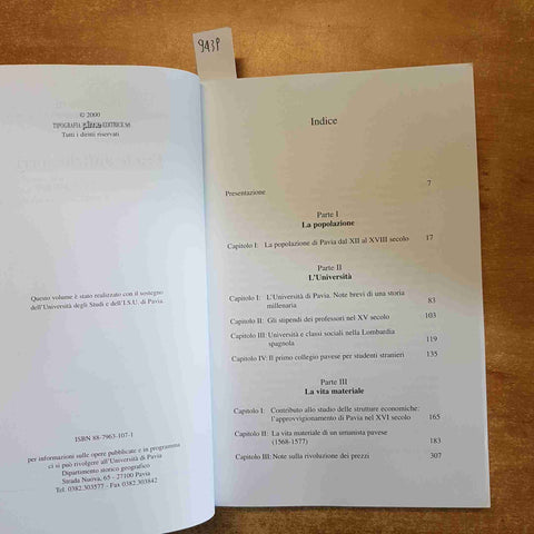 FRA LE ANTICHE TORRI SCRITTI DI STORIA PAVESE Dante Zanetti 2000 UNIVERSITA PIME