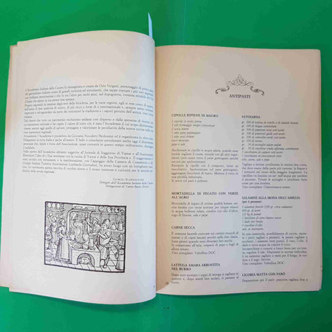 LA CUCINA DI VARESE E DEL SUO TERRITORIO ricette tradizionali e moderne 1985