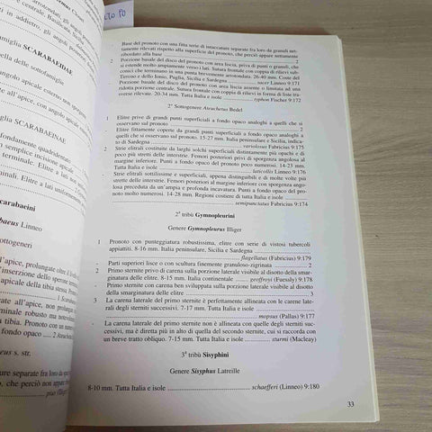 INSETTI DELLA FAUNA ITALIANA COLEOTTERI LAMELLICORNI - PESARINI - NATURA - 1994