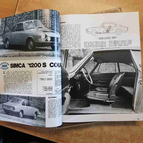 70 PROVE SU STRADA DAL 1969 AL 1973 QUATTRORUOTE 6 voumi + cofanetto EDIT. DOMUS