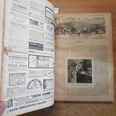 LA MODE ILLUSTREE supplement JOURNAL DE LA FAMILLE 1890/1892 moda modelle arte
