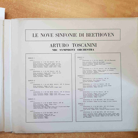 TOSCANINI - LE NOVE SINFONIE DI BEETHOVEN 7 vinili 33 giri + fascicolo RCA SPADA