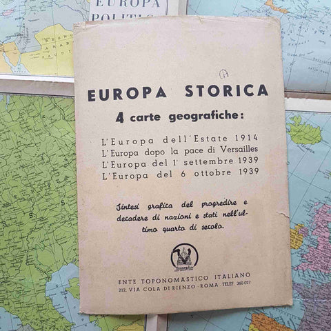 EUROPA STORICA 4 CARTE GEOGRAFICHE VISCEGLIA 1914/pace versailles/settembre1939