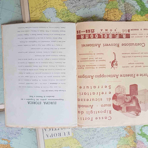 EUROPA STORICA 4 CARTE GEOGRAFICHE VISCEGLIA 1914/pace versailles/settembre1939
