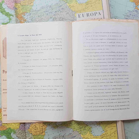 EUROPA STORICA 4 CARTE GEOGRAFICHE VISCEGLIA 1914/pace versailles/settembre1939