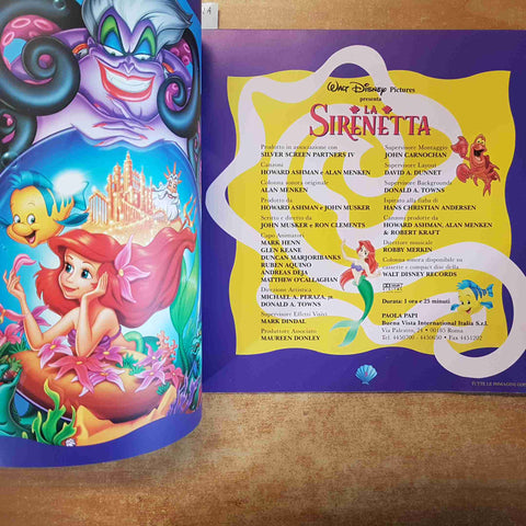 WALT DISNEY PICTURES PRESENTA LA SIRENETTA paola papi BROCHURE BUENA VISTA