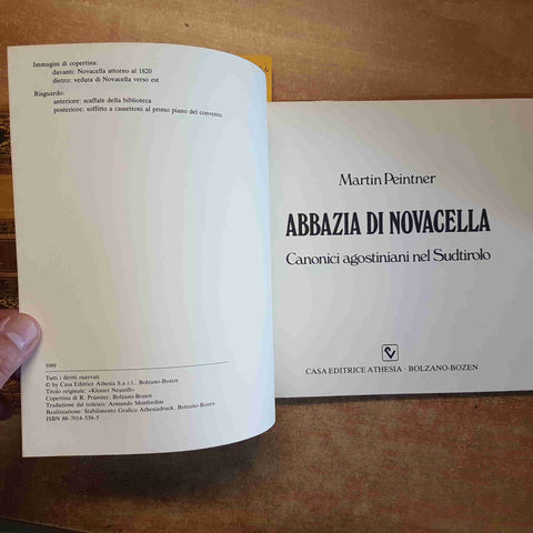 ABBAZIA DI NOVACELLA canonici agostiniani nel Sudtirolo PEINTNER 1989 ATHESIA