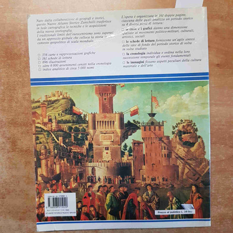 IL NUOVO ATLANTE STORICO ZANICHELLI 1988 carte grafici schede cronologia foto