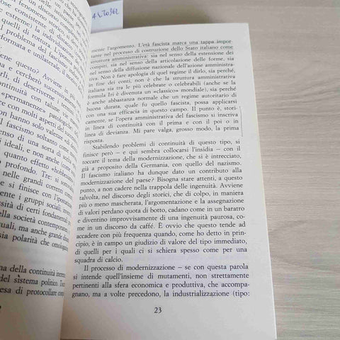 IL FASCISMO E GLI STORICI OGGI - JADER JACOBELLI - LATERZA - 1988