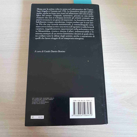 LA LOCANDIERA - CARLO GOLDONI - MONDADORI - 2012