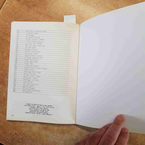 HOCKEY SU PISTA IN ITALIA E NEL MONDO 1984 CAPRA SCENDRATE - S.E.N. NOVARA
