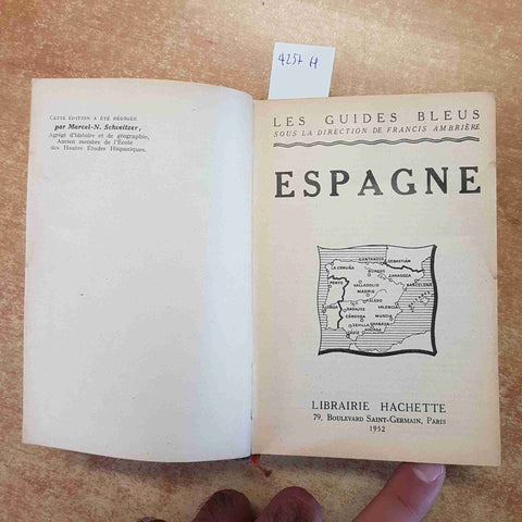 LES GUIDES BLEUS - ESPAGNE 1952 HACHETTE