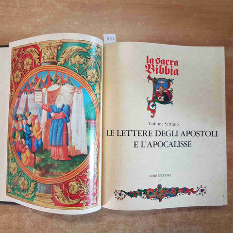 LA SACRA BIBBIA 7 LE LETTERE DEGLI APOSTOLI E L'APOCALISSE 1968 FABBRI EDITORI