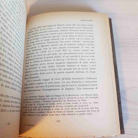 THOMAS BABINGTON MACAULAY - I GRANDI SCRITTORI STRANIERI SAGGI SCELTI - 1941