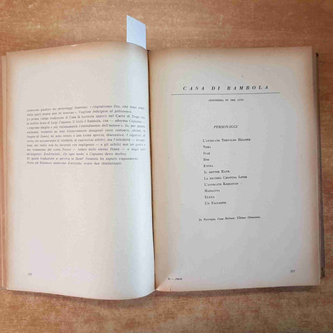 IBSEN LE OPERE TEATRALI 1945 EDITRICE TORINESE casa di bambole spettri brand