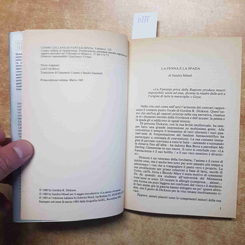 GORDON R. DICKSON - EDITRICE NORD - IL DORSAI PERDUTO 1983 cosmo fantascienza