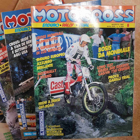 MOTOCROSS MENSILE 12 NUMERI 1987 ENDURO RALLY TRIAL la rivista del fuoristrada