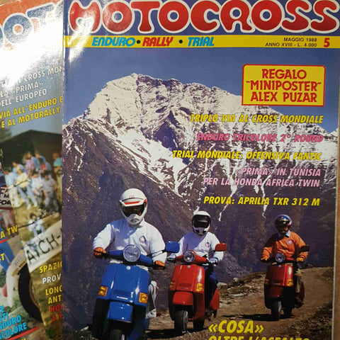 MOTOCROSS MENSILE 12 NUMERI 1988 ENDURO RALLY TRIAL la rivista del fuoristrada