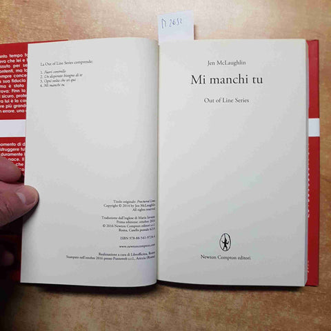JEN McLAUGHLIN - NEWTON COMPTON - MI MANCHI TU 2016 romanzo OUT OF LINE SERIES