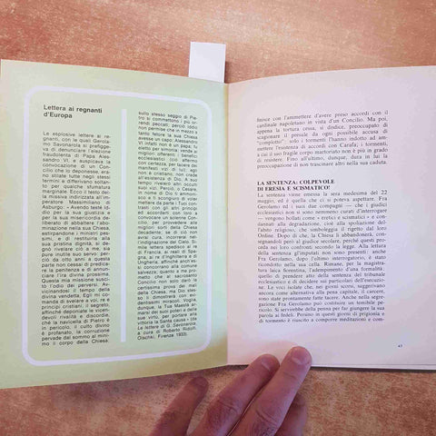 MARIA LUISA RIZZATTI - SAVONAROLA - I GRANDI CONTESTATORI 1973 MONDADORI
