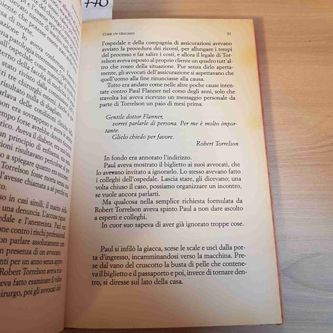 NICHOLAS SPARKS - MONDOLIBRI - COME UN URAGANO - 2002