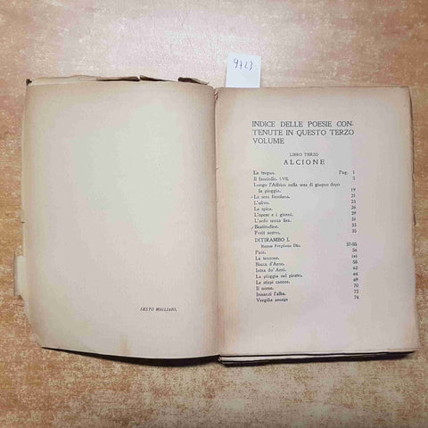 D'ANNUNZIO LAUDI DEL CIELO DEL MARE DELLA TERRA E DEGLI EROI vol.3 TREVES 1914