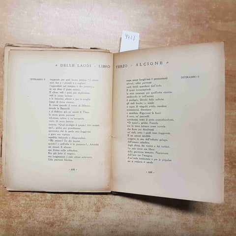 D'ANNUNZIO LAUDI DEL CIELO DEL MARE DELLA TERRA E DEGLI EROI vol.3 TREVES 1914