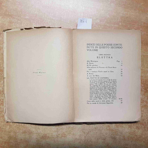 D'ANNUNZIO LAUDI DEL CIELO DEL MARE DELLA TERRA E DEGLI EROI vol.2 TREVES 1914