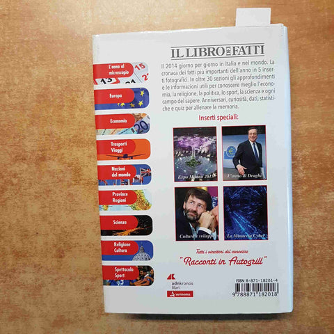IL LIBRO DEI FATTI 2015 ADNKRONOS venticinque edizioni 1991-2015 ILLUSTRATO