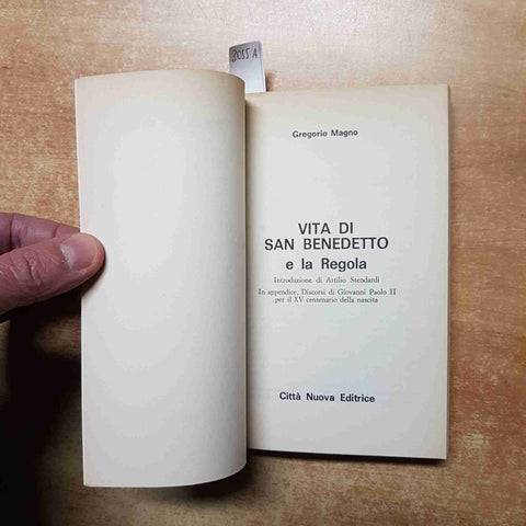 GREGORIO MAGNO - VITA DI SAN BENEDETTO E LA REGOLA - CITTA' NUOVA 1981
