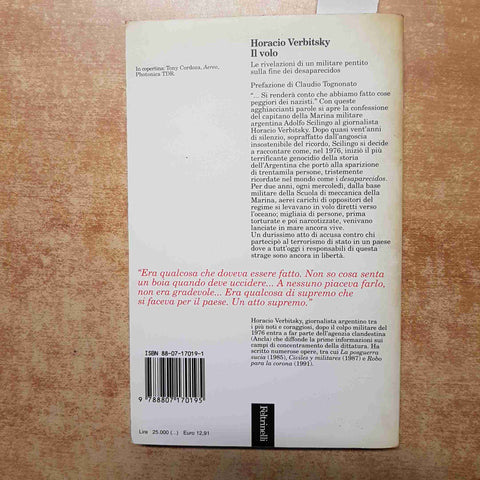 HORACIO VERBITSKY - IL VOLO LE RIVELAZIONI DI UN MILITARE PENTITO desaparecidos