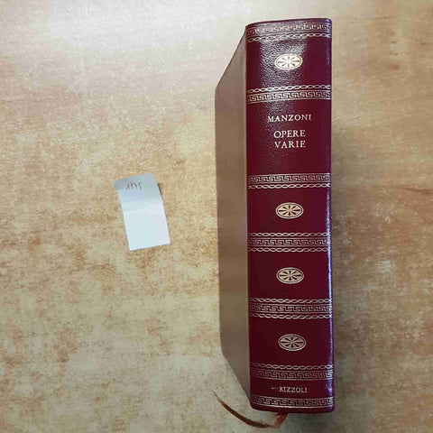 ALESSANDRO MANZONI - OPERE 3 OPERE VARIE 1973 A CURA DI GUIDO BEZZOLA