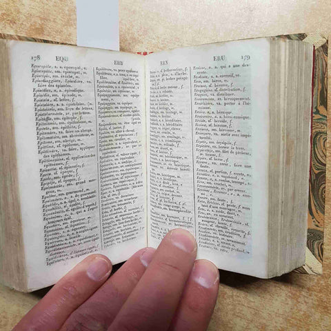 NOUVEAU DICTIONNAIRE DE POCHE FRANCAIS-ITALIEN ET ITALIEN-FRANCAIS 1841 LANGLUME