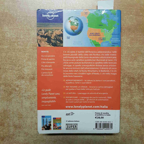 STATI UNITI OCCIDENTALI 2006 LONELY PLANET EDT - italiano GUIDA TURISTICA AA.VV.