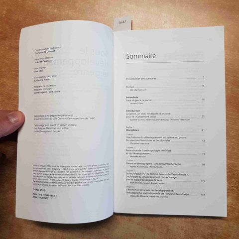 VERSCHUUR, GUERIN - SOUS LE DEVELOPPEMENT, LE GENRE 2015IRD EDITIONS femminismo