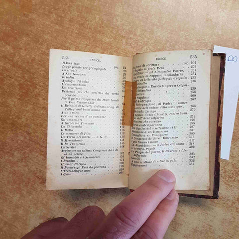 LE POESIE DI GIUSEPPE GIUSTI CON UN DISCORSO SULLA VITA E LE OPERE 1860 FIRENZE