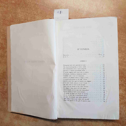 POESIE DI GIOSUE' CARDUCCI 1850-1900 ZANICHELLI 1906 con 2 ritratti 4 facsimili