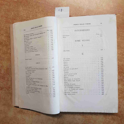 POESIE DI GIOSUE' CARDUCCI 1850-1900 ZANICHELLI 1906 con 2 ritratti 4 facsimili