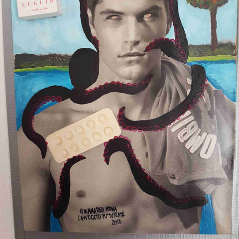 GIANMATTEO RONA La presa della pastiglia 2013 Opera Arte Contemporanea Firmata