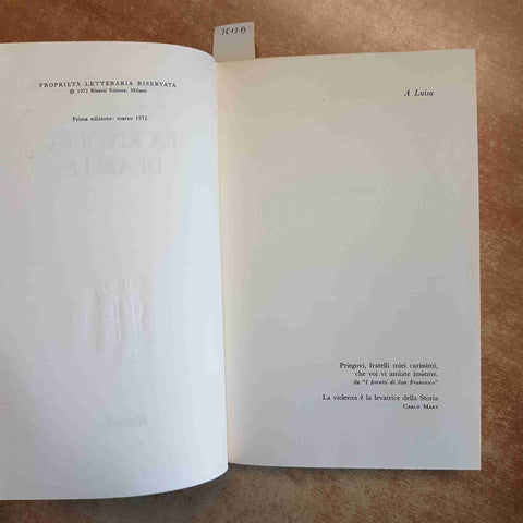 LA RIVOLTA DI ABELE - GIULIO BEDESCHI - RIZZOLI - PRIMA EDIZIONE 1972