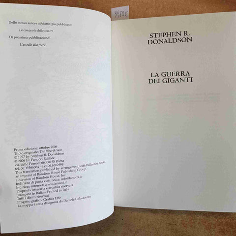 STEPHEN DONALDSON - LA GUERRA DEI GIGANTI FANUCCI 2006 CRONACHE THOMAS COVENANT
