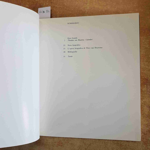 THEODOOR VAN HOYTEMA CALENDARI ARTE GRAFICA LITOGRAFIE -  GODOLI EZIO - CANTINI