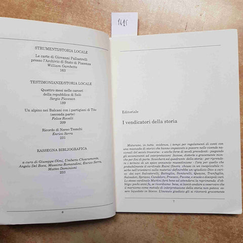 STUDI PIACENTINI N. 29 2001 RIVISTA ISTITUTO STORICO RESISTENZA FASCISMO LIBIA
