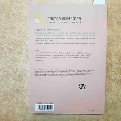 DIRITTO COMUNITARIO ALESSANDRO BRUNI MAGGIOLI PERCORSI UNIVERSITARI 2008