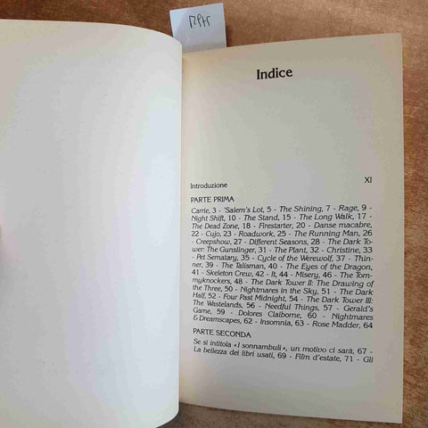 STEPHEN KING POCKET - JOE ARDEN GUIDA TASCABILE SPERLING 1996 HORROR BRIVIDO