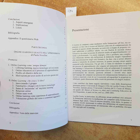 ELEARNING FRA APPRENDIMENTO E INSEGNAMENTO - CROSTA, NOVELLINI 2002 V&P