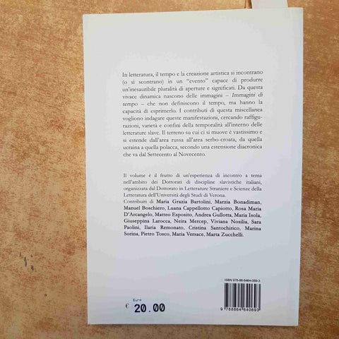 IMMAGINI DI TEMPO STUDI DI SLAVISTICA LETTERATURA SLAVA 2010 PIETRO TOSCO QUIEDI