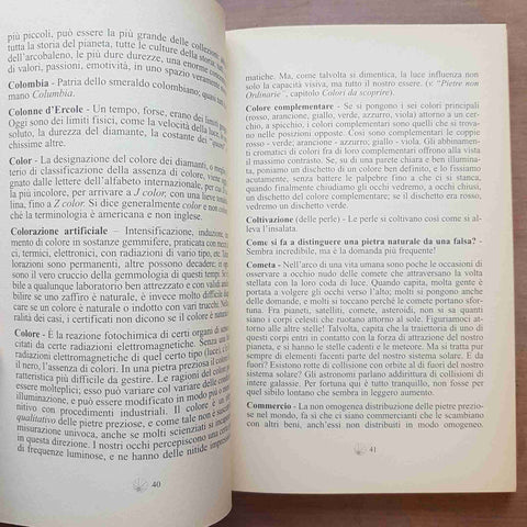LE PAROLE DELLE PIETRE - PAOLO SEVERI - DIZIONARIO DI GEMME E CRISTALLI 1999 ORI