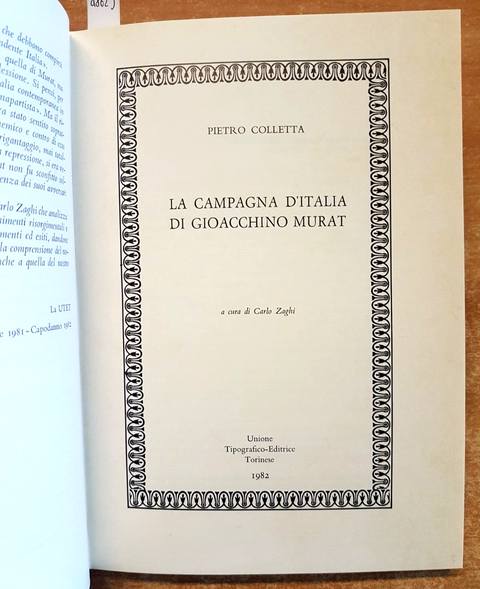 PIETRO COLLETTA La campagna dItalia di Gioacchino Murat UTET strenna 1982(4