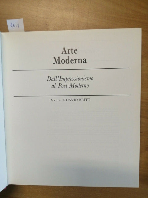 DAVID BRITT - ARTE MODERNA DALL'IMPRESSIONISMO AL POST-MODERNO 1989 CDE (4